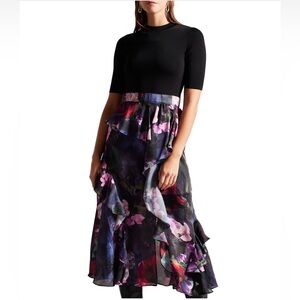 Ted Baker Rowana Ruffle Midi Dress,Size 1 (2-4 US)